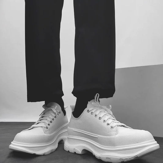 Binary Ridge Platform Canvas Sneakers