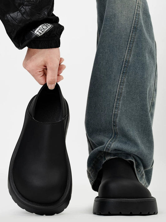 Midnight Monolith Slip Clogs
