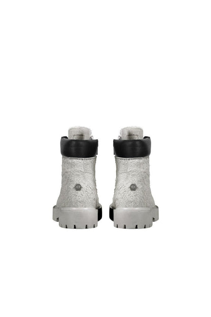 Destroyed Leather Work Boots