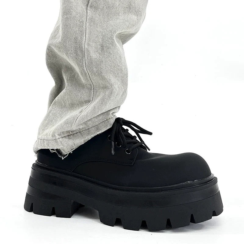 Chunky Sole Derby Round Toe Shoes