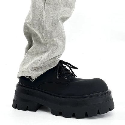 Chunky Sole Derby Round Toe Shoes