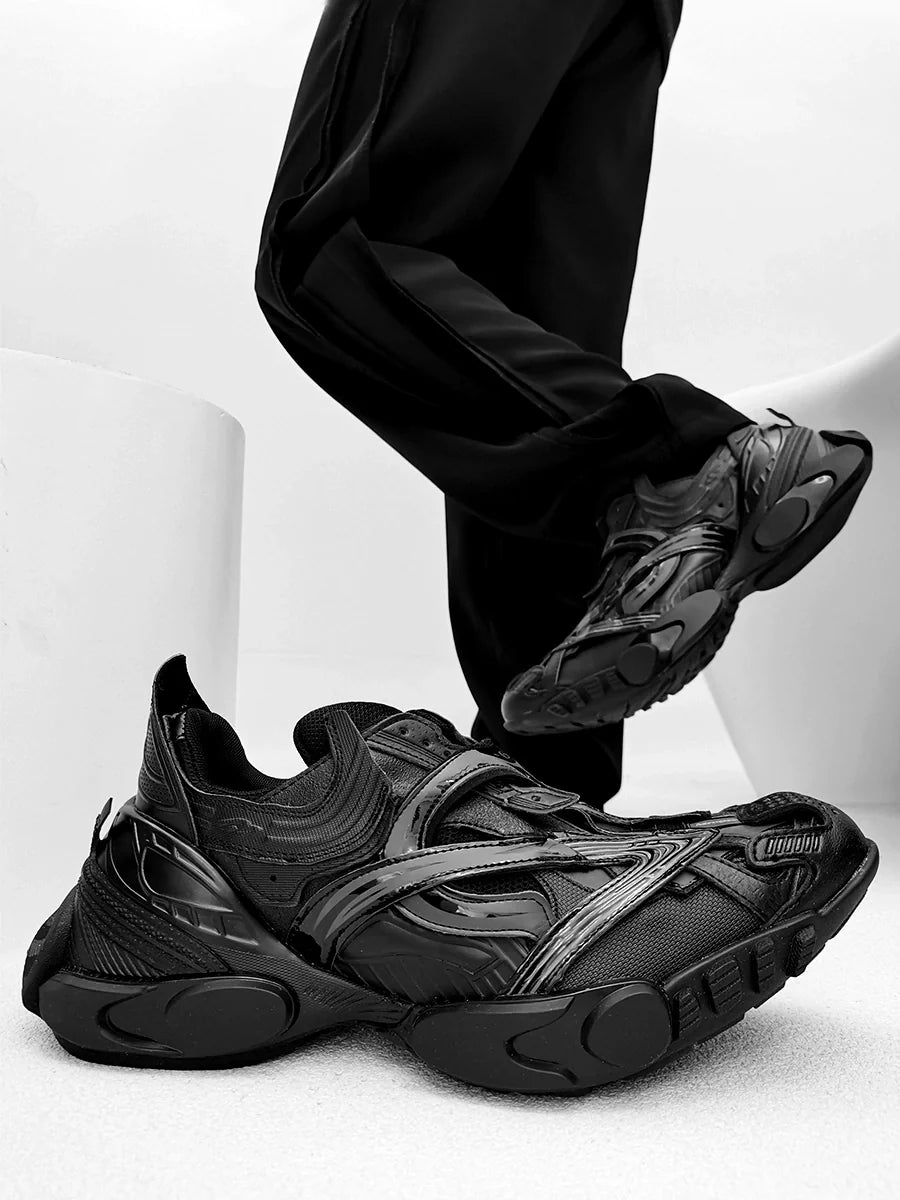 Crocodile-Pattern Thick Sole Sporty Sneakers WN21276