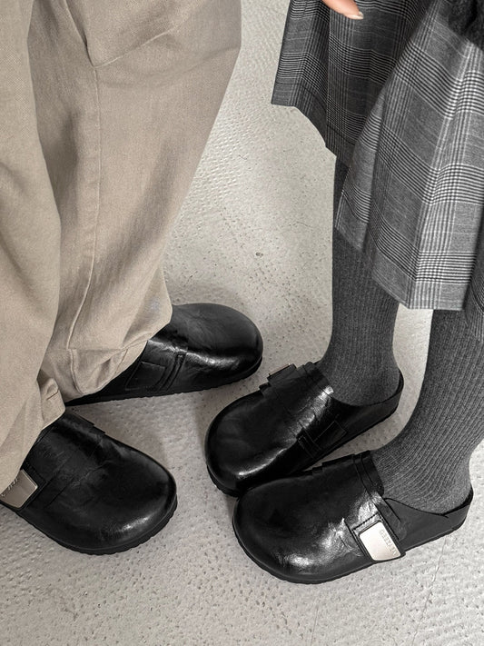 Classic Backless Leather Loafers