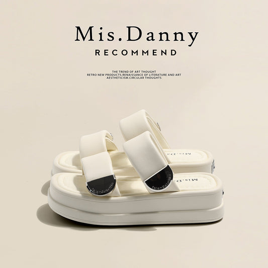 One-Strap Thick-Sole Platform Sandals