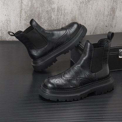 Platform Lug Sole Chelsea Boots
