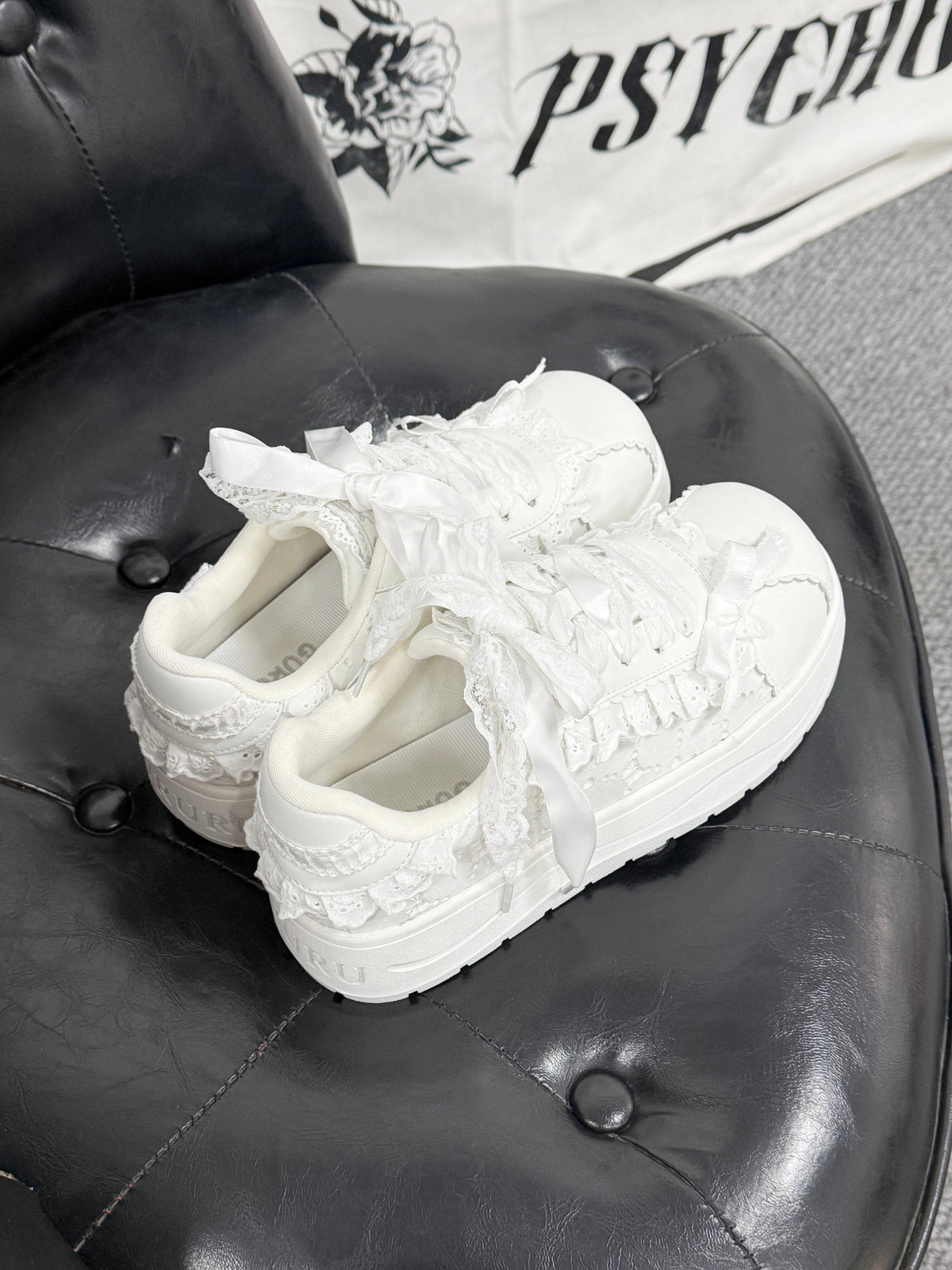 Lace Trim Platform Shoes