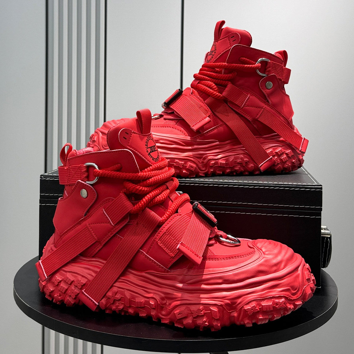 Strap Buckle Platform Chunky Sole Sneakers