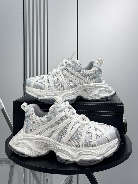 Breathable Mesh Chunky Platform Sneakers
