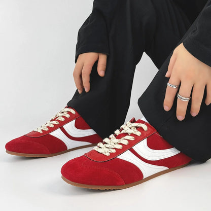 Suede Material Design Derby Sneakers