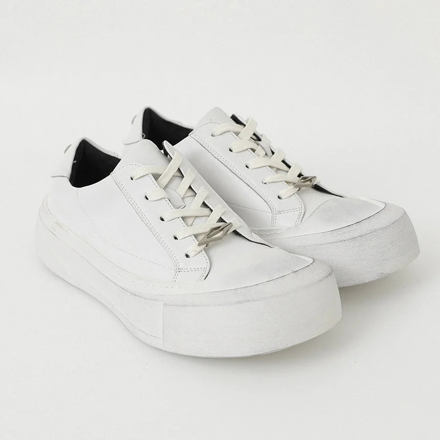 Thick Sole Lace-Up PU Leather Shoes