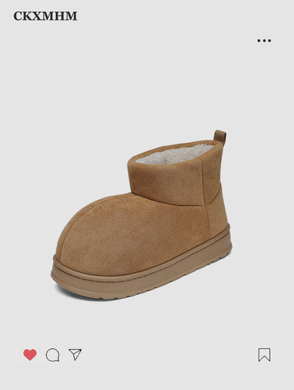 Fake Fur Lined Platform Ankle Boots