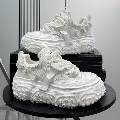 Strap Mesh Platform Chunky Sole Sneakers