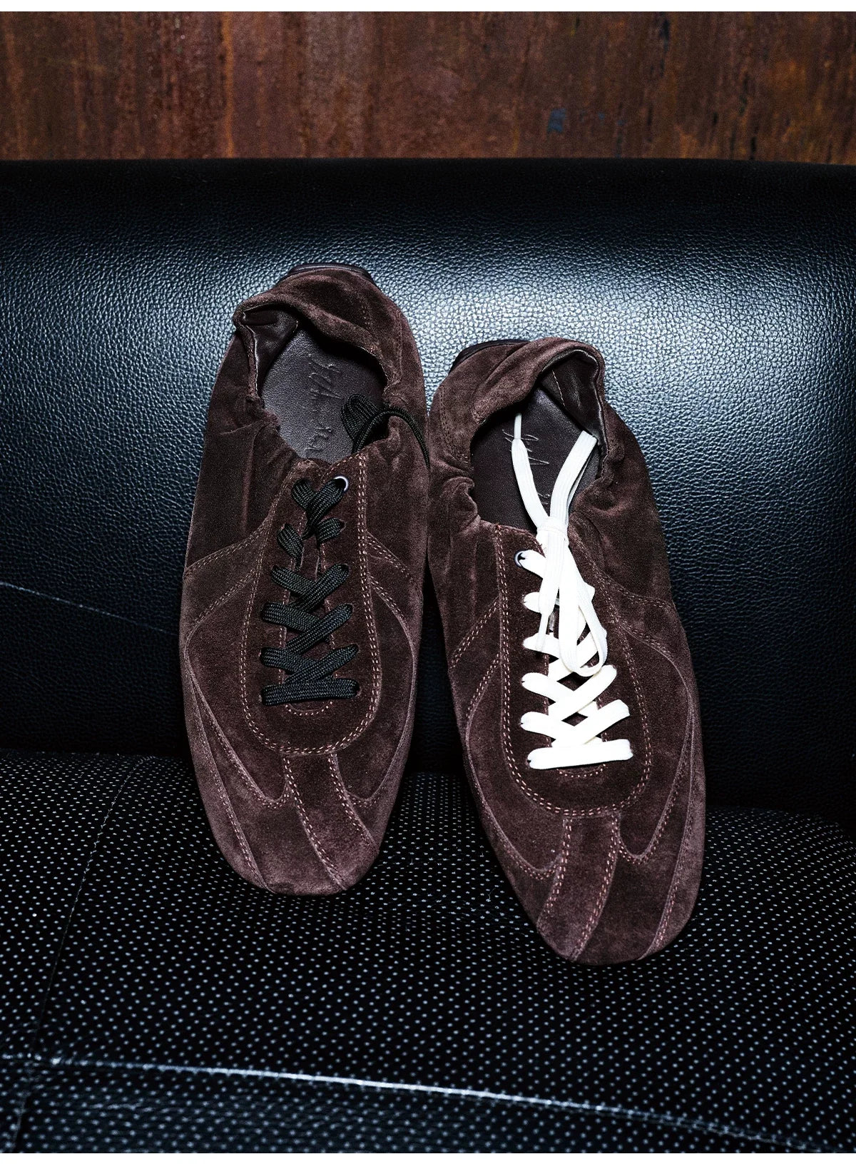 Suede Minimalist Lace-Up Sneakers