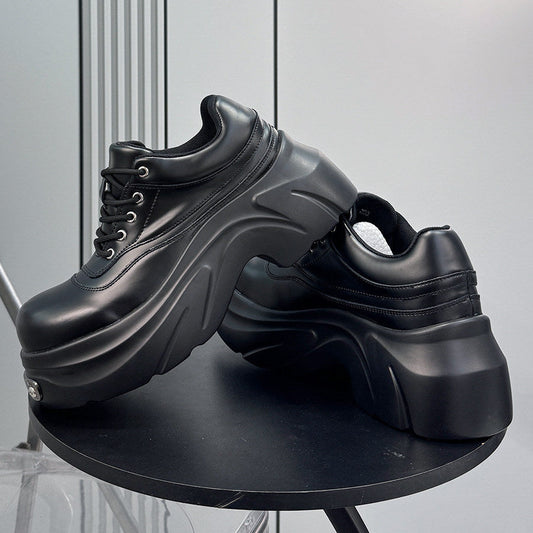 Thick-Sole Height-Increasing Derby Sneakers