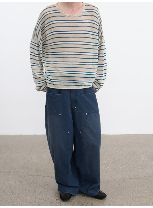 Distressed Multi-Stud Casual Pants