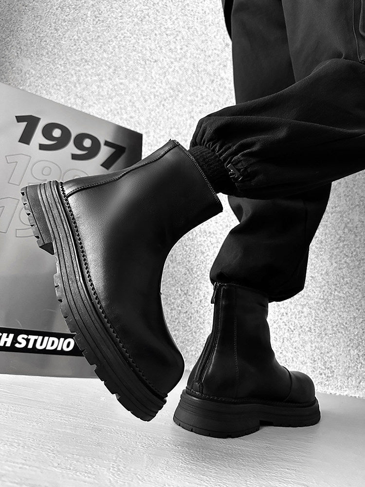 Platform Thick Sole Zipper Boots