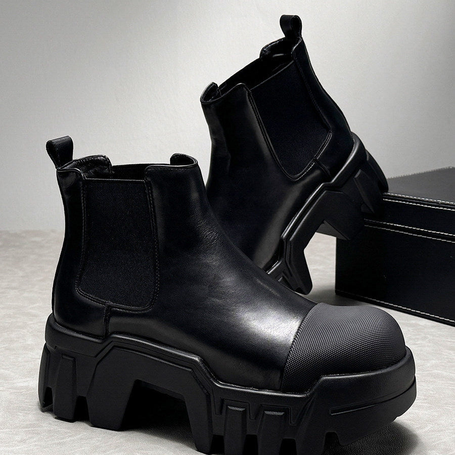 Side Gore Platform Thick Sole Short Boots