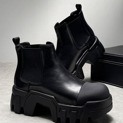 Side Gore Platform Thick Sole Short Boots