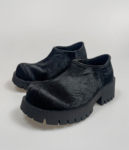 Pony Hair Chunky Sole Derby Shoes