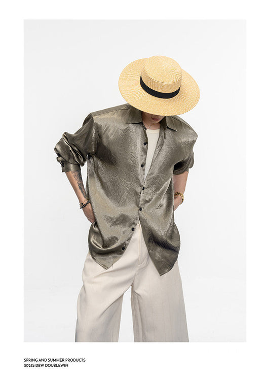 Satin-finish shirt