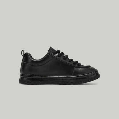 Waterproof PU Leather Lace-Up Sneakers