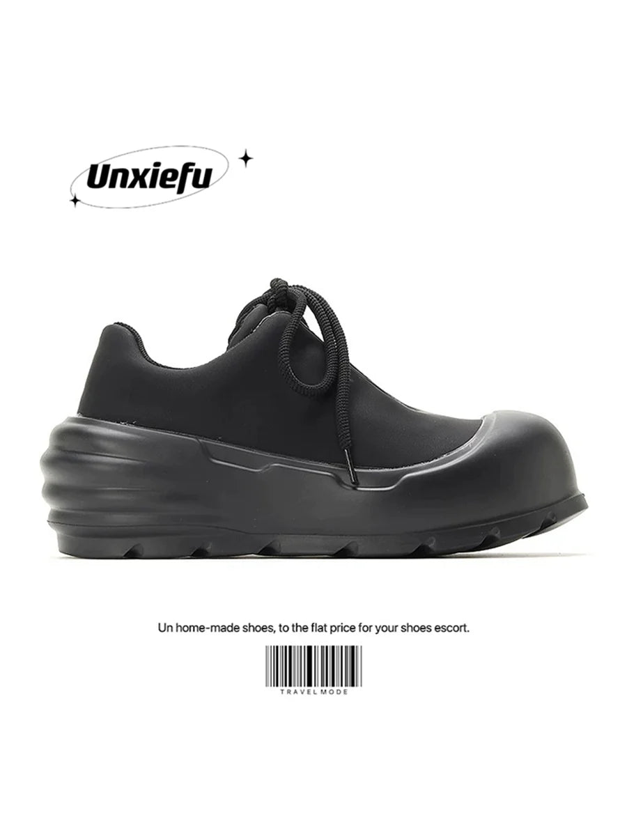 Black Samurai Image Chunky Sole Dad Sneakers