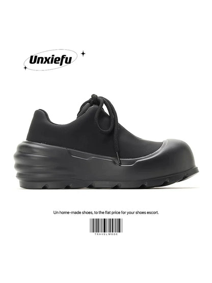 Black Samurai Image Chunky Sole Dad Sneakers