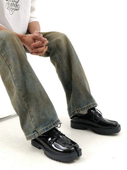 Tabi Chunky Sole Leather Derby Loafers