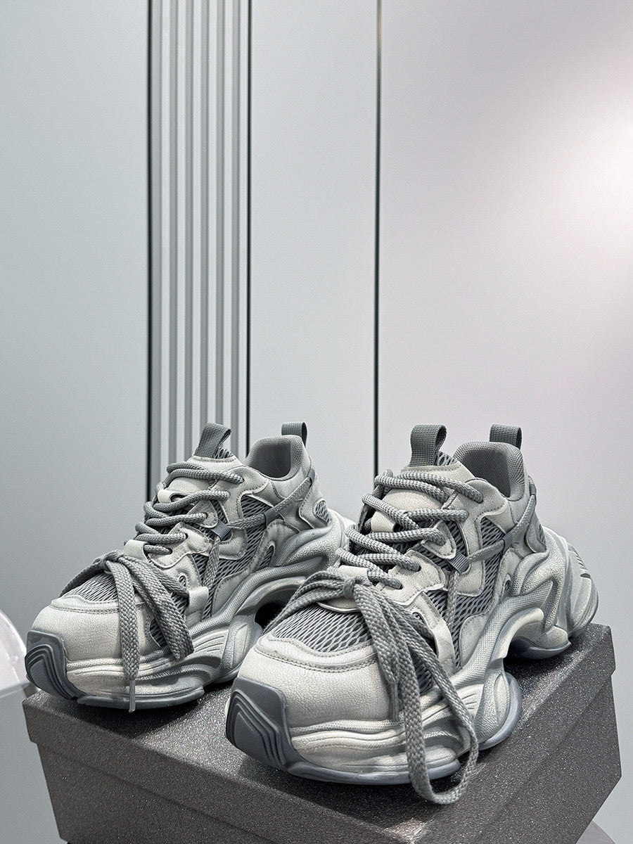 Mesh Panel Chunky Sole Sneakers