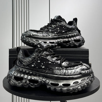 Denim Embroidery Air Sole Chunky Sole Sneakers WN24693