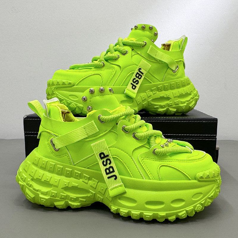 Chunky Platform Studded Lace-Up Sneaker Boots