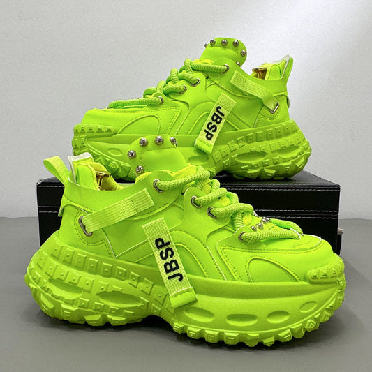 Chunky Platform Studded Lace-Up Sneaker Boots