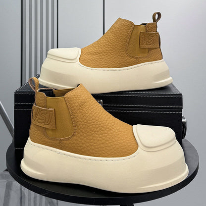 Side Gore Platform Short Boots