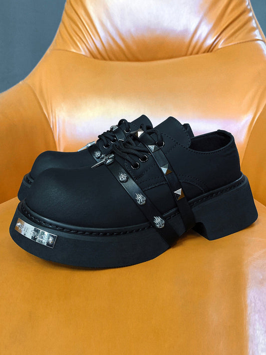 Studded Cross Chunky Sole Sneaker Boots