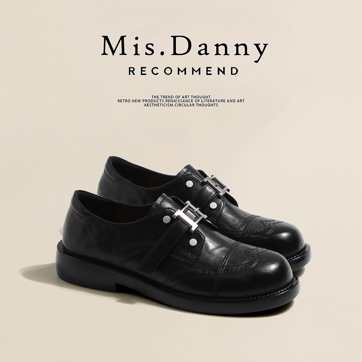 Buckle Strap PU Leather Shoes