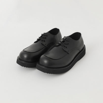 Thick Sole Lace-Up PU Leather Derby Shoes