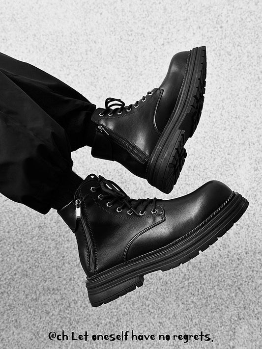Chunky Platform Lace-Up Boots