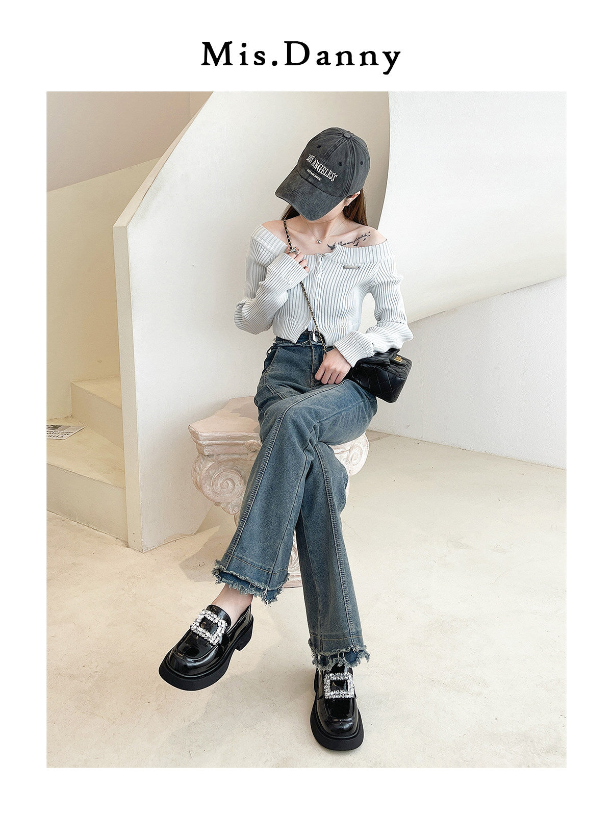 Round-Toe Platform PU Leather Loafers