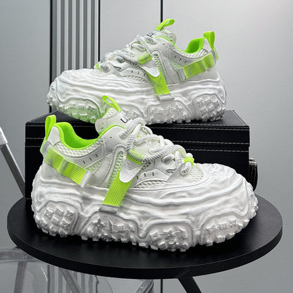Strap Mesh Platform Chunky Sole Sneakers
