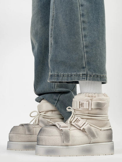 Lunar Drift Triple-Buckle Platform Boots