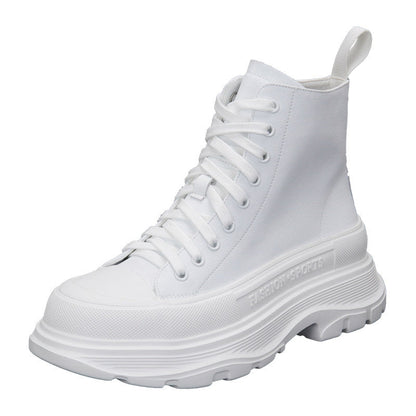 Lace Up Platform Thick Sole Short Boots