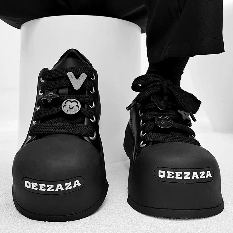 Chunky Platform Sneakers with Lace Charms