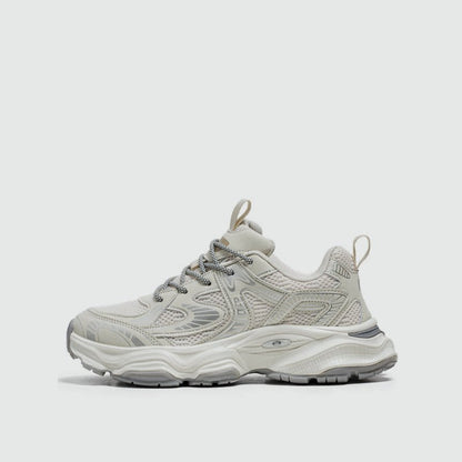 Breathable Mesh Platform Lace-Up Sneakers WN23516