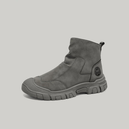 Side Zipper Workwear High-Top Boots