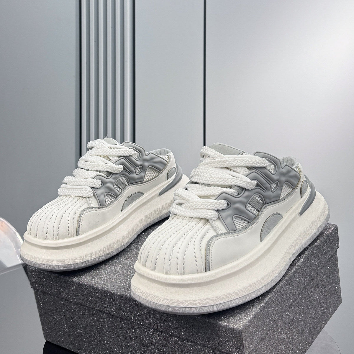 Chunky Platform Shell Toe Sneaker Mules