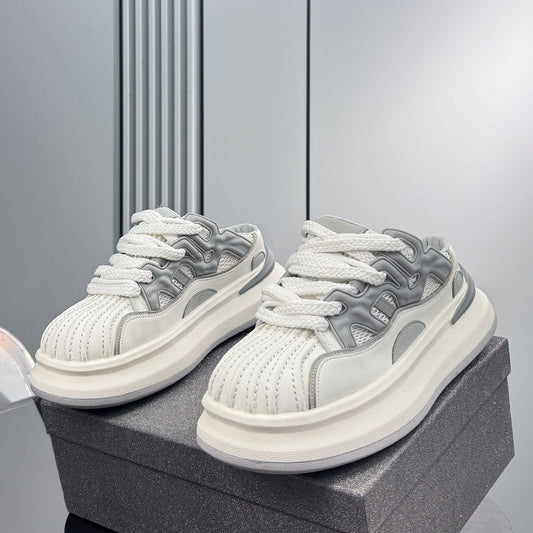 Chunky Platform Shell Toe Sneaker Mules