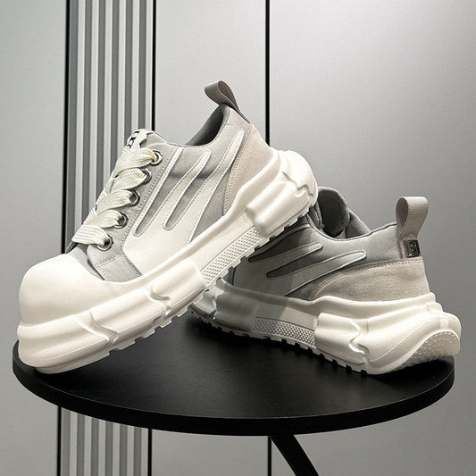 Panel Platform Chunky Sole Sneakers