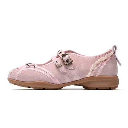 Noir Rivet Harness Flats