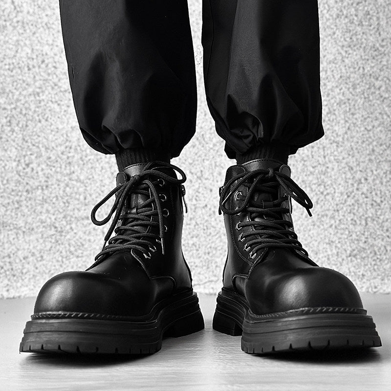 Chunky Platform Lace-Up Boots