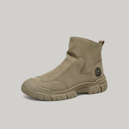Side Zipper Workwear High-Top Boots